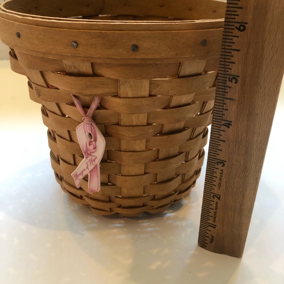 Longaberger Horizons of Hope breast cancer Tag & U shape basket - Picture 2 of 8